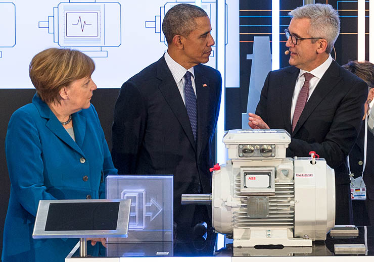 Obama e Merkel, la tecnologia digitale di ABB alla Fiera di Hannover