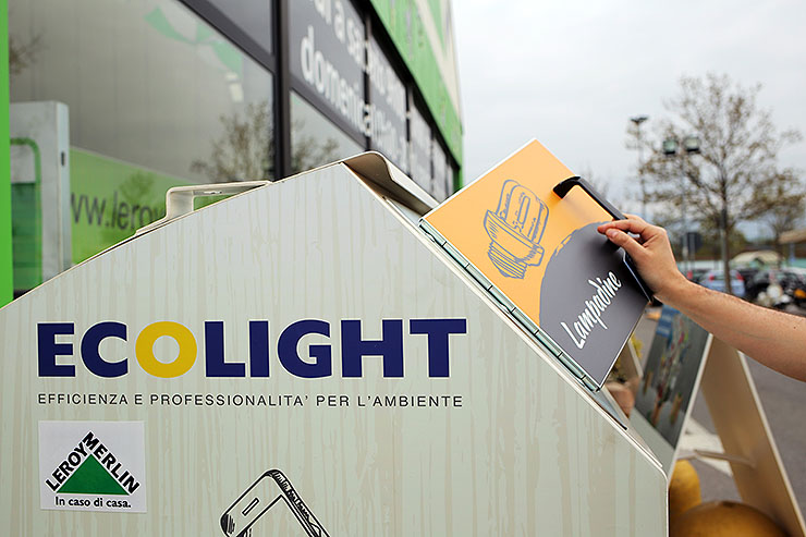 Ecolight e Leroy Merlin inaugurano due nuove EcoIsole RAEE