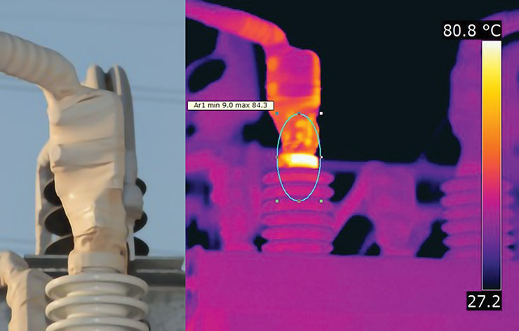 La termografia FLIR previene i guasti degli isolatori