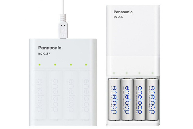 Batterie ricaricabili con powerbank Panasonic eneloop