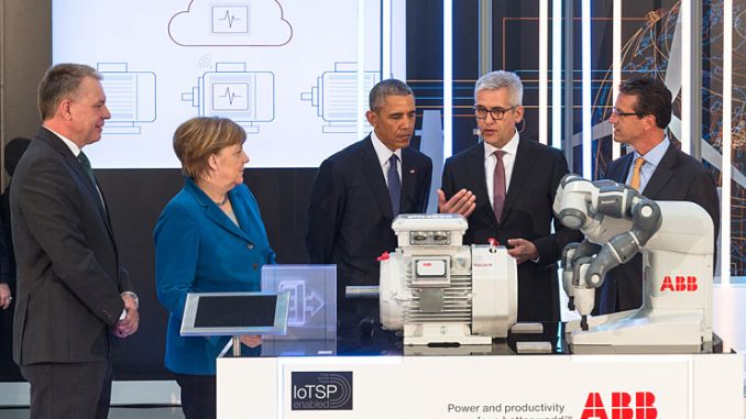 Obama e Merkel, la tecnologia digitale di ABB alla Fiera di Hannover