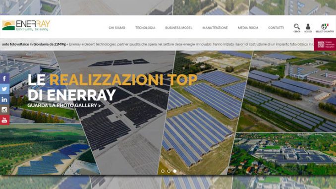 Enerray rinnova il portale web e rilancia le attività di O&M