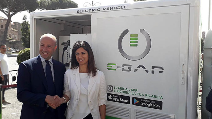 La ricarica elettrica E-GAP arriva a Roma